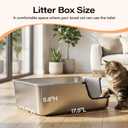 Stainless Steel Cat Litter Box, 17.5"L x 13.6"W x 6"H Metal Cat Litter Box with Low Entry for Senior, Injured Cats Anti-Slip Non-Stick No Odor Easy to Clean for Most Cats with Weight of 14Ibs or Less