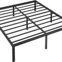Metal Platform Bed Frame Queen Size, 18 Inch Height with Heavy Duty Steel Support, No Box Spring Needed, Easy Assembly and Underbed Storage,Black