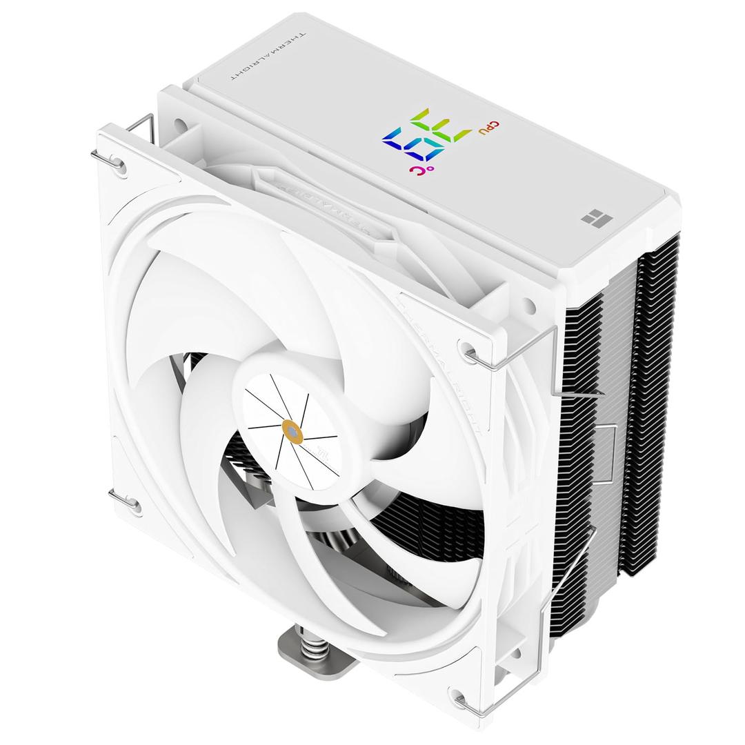Thermalright Assassin X 120R Digital White CPU Cooler Air with 4X6mm HeatPipes, Digital Screen Top Cover,PWM Fan Heatsink CPU Cooler,151mm High, for AM5 and Intel lga1700/1851/1150/1151/1200