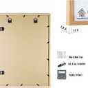 Oak Wood Picture Frames 16x20 with Mat for 11x14 - Natural Solid Wood Photo Frame Real Glass Wall Hanging