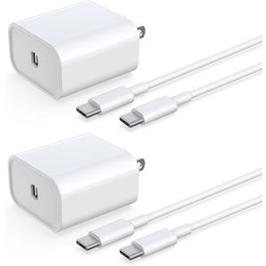 iPhone 16 15 Charger Fast Charging [2Pack] 33W Type-c Wall Charger Fast Charger Block with 6FT USB C to USB-C Cable for iPhone 16/16 Plus/16 PRO/16 Pro Max/iPhone 15 Plus/15 PRO Max/iPad Pro/AirPods