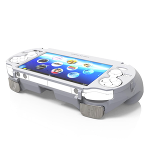 Hand Grip Handle for psv1000 ps vita 1000, Protective Case, L2r2 is Used to Click on The Back of The PSV.Gift of Raised Button Stickers, Tempered Film, Joystick Cap. (Frosted White)