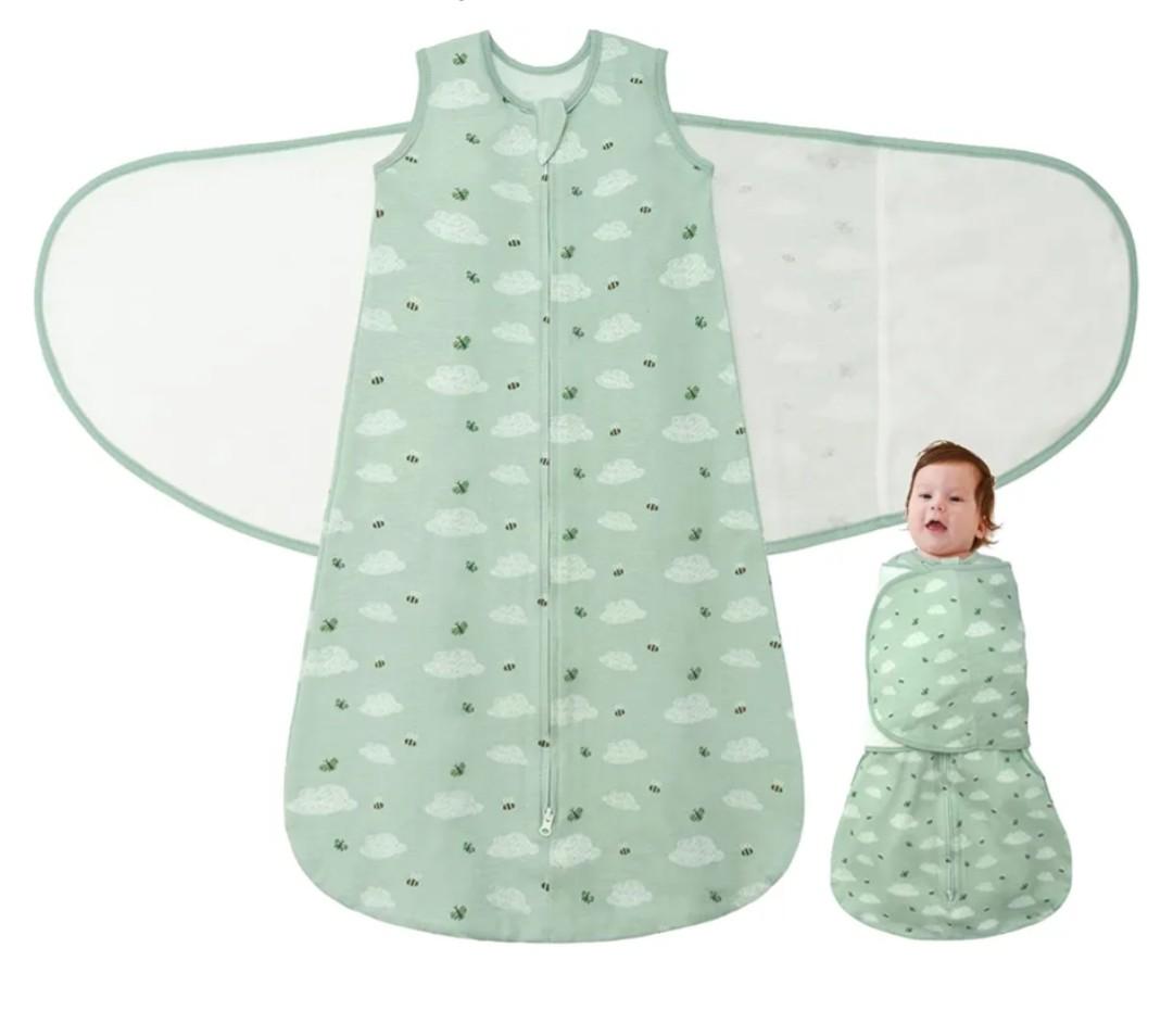 Baby Swaddle Sleep Sack, 1.0 Tog New-Parent-Friendly Swaddle for Newborns & infant 0-6 Months Baby Wearable Blanket Reduce Startle Reflex, Newborn Boys Girls Registry Essentials