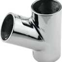 316 Stainless Steel Polished Marine Grade Handrail Fitting 60° Deck Hand Tee for 1-1/4 inch Tube/Pipe of Boat Marine Solid 2 Pcs