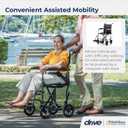 Drive Medical TR39E-SV Lightweight Folding Transport Wheelchair with Swing-Away Footrest, Silver, 8"D x 21.5"W x 39"H