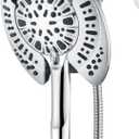 2-in-1 Shower Head with Handheld Combo: 2.5GPM Rainfall Shower Head & Handheld Shower Head Use Together or Alone, 9 Spray Settings Hand Held Shower Head with Hose, Shower Trim Systems (Chrome)