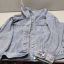 Womens Boyfriend Washed Crop Denim Jean Jacket Coat XL