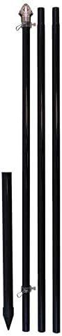 Flags Importer 10ft Aluminum (Black) Outdoor Pole with Ground Spike