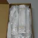 Rergy Cabinet Handles Marble Drawer Pulls and Knobs, 10Pack White Marble & Matte Gold 5inch Hole Center, T-Bar Hardware for Kitchen Dresser Zinc Alloy Furniture