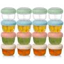 VITEVER 16 Pack 2 oz Salad Dressing Container to Go, Small Condiment Containers with Lids for Lunch Bento Box, Reusable Plastic Snack Jars, Deli Containers, Colorful Sauce Cups, Dishwasher Safe