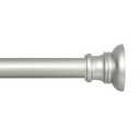 Kenney Nicholas Twist & Fit No Tools Tension Curtain Rod, 48 to 84 Inches, Brushed Nickel Silver Extendable, Easy Install
