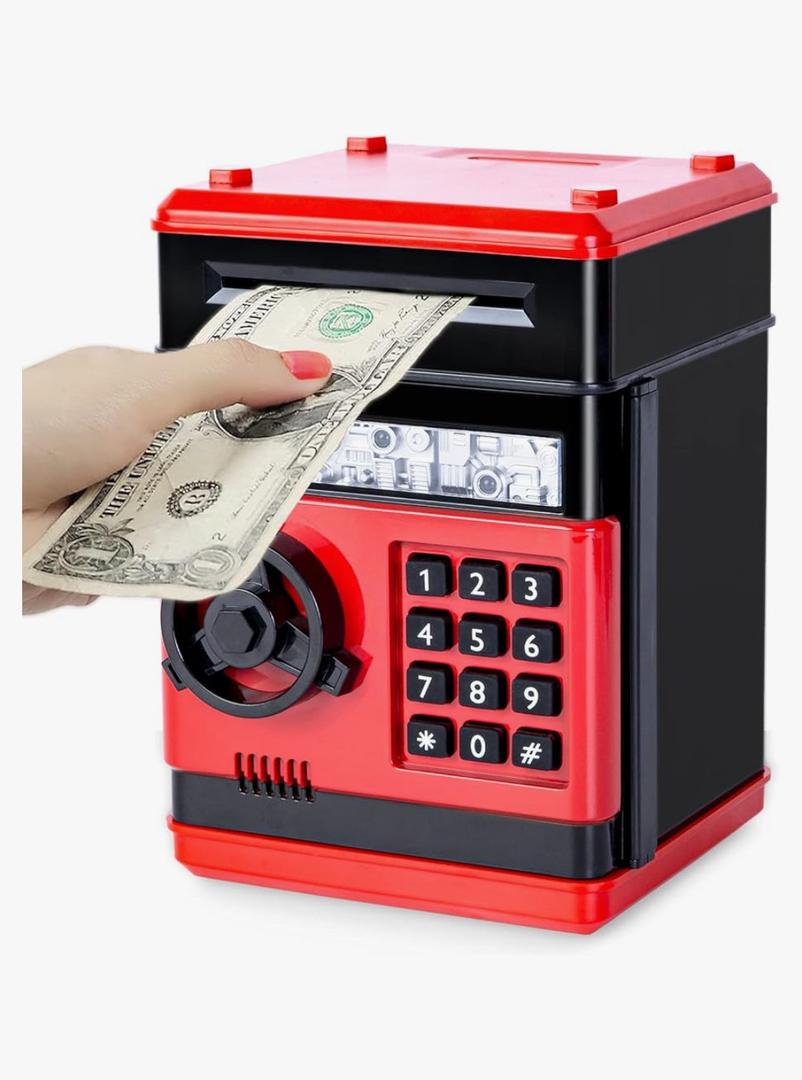 Refasy Children's Toy for 57 & 816 Year Olds  Piggy Banks & ATM for Boys & Girls  Perfect Birthday & Christmas Gifts  Red