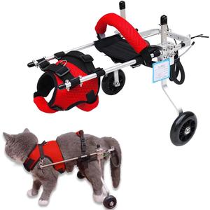Cat Wheelchair, Newly Upgraded Pet Wheelchair, Removable Harness Design, Lightweight Cat Wheelchair for Back Legs of Doggie, Cats, Rabbits (M)