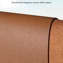 Aothia Faux Leather Desk Mat - Large Mouse Pad, Non-Slip PU Leather Blotter, Waterproof Writing Surface for Office and Home (Brown, 40" x 24")
