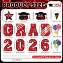 14 Pcs Graduation Yard Signs 2026 with Stakes, Large Red Outdoor Lawn Decorations Set, Class of 2026 Graduation Yard Signs for Garden, School & Driveway Display