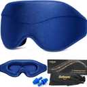 Sleep Mask, Premium Eye Mask for Sleeping, Total Blackout, Superior Soft Comfort, Upgraded 3D Ergonomic Designed Sleeping Mask for Home, Office, Travel, Meditation, Royal Blue