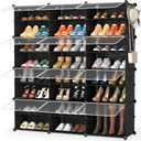 HOMIDEC Shoe Rack Organizer, 8 Tier Shoe Storage Cabinet 48 Pair Plastic Shoe Organizer Shelves for Closet Hallway Bedroom Entryway
