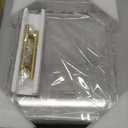 11"x14" Clear Acrylic Serving Tray with Golden Handles, Sturdy Huge Capacity Acrylic Tray for Coffee, Juice, Kitchen and Desk Organizer (11"x14")