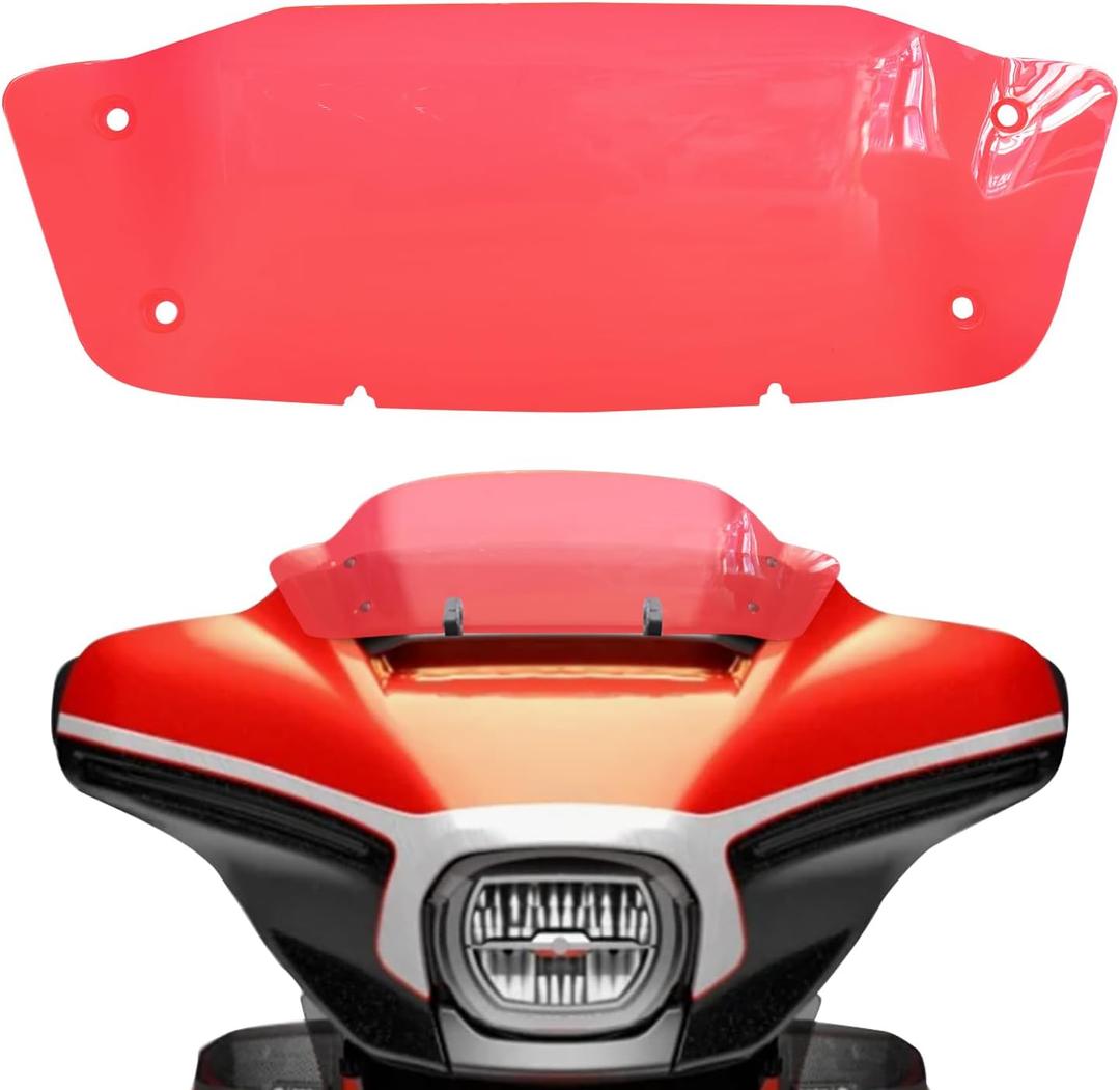 7" Red Windscreen Windshield Compatible with Harley Davidson Tuoring CVO Street Glide FLHXSE 2023 2024 FLHX/I 2024 for 2023 2024 Road Glide Accessories