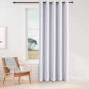 ChrisDowa Blackout Curtains 70 inches Wide for Bedroom - Extra Wide Grommet Thermal Insulated Room Darkening Curtains for Living Room (1 Panel, Greyish White, 70 x 84 Inch)