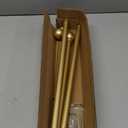 Gold Curtain Rod for Windows 28 to 48 Inch, 5/8 Inch Diameter Heavy Duty Splicing Adjustable Curtain Rods With Brackets, Easy to Install, Suitable for Bedroom, Patio and Outdoor