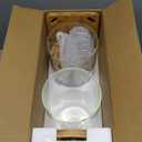 1.5 Gallon 2 PACK Glass Drink dispenser, Beverage Dispenser With Wood Stand, Lemonade Dispenser with Airtight Valve and Stainless Steel Spigot,Drink Dispenser for Parties