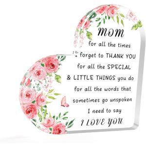 Gifts for Mom - Mothers Day Moms Gift,Mother's Day Presents from Daughter Son Husband,Christmas Birthday Valentines Day Thank You Gifts for Mom Acrylic Office Decor