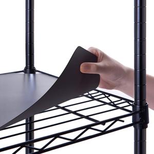 Poofzy Shelf Liners for Wire Shelving, 16 x 36 Non-Adhesive Wire Shelf Liner Plastic for Pantry, Kitchen Cabinets (5PK, Black)