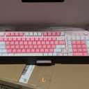 Aula F3099 Wireless Keyboard with Media Knob, Tri-Mode BT5.0/2.4GHz/USB-C Cute Creamy Keyboard with Number Pad, RGB Backlit Gaming Keyboard, Quiet Typing Pink Computer Keyboards for Office Laptop/PC