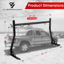 JY PERFORMANCE Truck Ladder Racks 800Ibs Capacity Extendable Pick-up Truck Bed Ladder Rack, Universal Heavy Duty (NO Drilling)