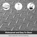 Nisorpa Garage Floor Rubber Mat,4Ft x 8.2Ft Rubber Flooring Rolls,1/8 Inch Thick Heavy Duty Diamond Plate Rubber Garage Floor Covering Waterproof Park