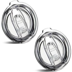 20oz Tumbler Replacement Lids Spill Proof Splash Resistant Lids Covers for 3.25in Cup Mouth Compatible with Classic Stainless Steel Tumblers YETI Rambler Atlin, Beast Juro SUNWILL Cup (2 Pack)