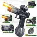 2 Pack Electric Water Guns with LED Lights, Fully Automatic Squirt Guns, 2832 FT Long Range Water Blaster Soakers for Kids & Adults, Summer Outdoor Pool Beach Water Toys