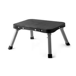 STOODER 11" Folding Step Stool, Non-Slip 16x12 Large Platform, Portable Compact Sturdy 1-Step Stools for Kids Adults Seniors at Indoor Outdoor - Durable & Safe (11 inch, Black)