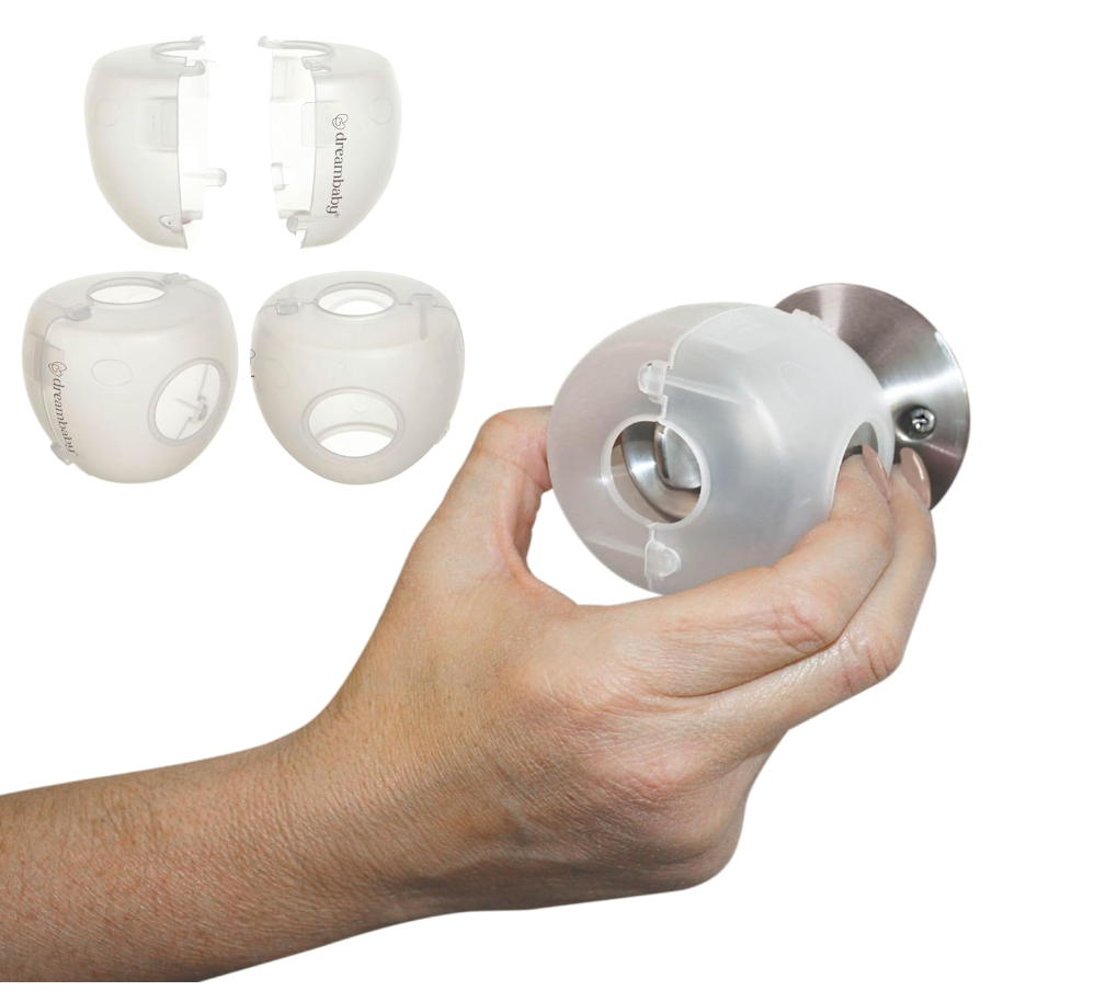 Door Knob Child Proof Safety Covers - Fits Most Standard Doorknobs - Suitable for Push & Twist Locks