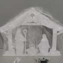 28 Inch Large Lighted Nativity Scene Christmas Window Silhouette Lights Decorations Outdoor Yard Stakes Dual-Purpose for Hanging and Stakes Light up Nativity for Home Lawn Garden Yard