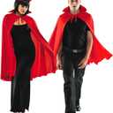 Red Mid Length Cape (Adult Size) Costume Accessory - Perfect for Cosplay, Parties, and Halloween Events (Pack of 1)