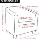 MIFXIN Tub Chair Slipcover Velvet High Stretch Club Chair Cover Spandex Elastic Armchair Couch Cover Sofa Furniture Protector for Living Room Hotel Bar Counter (Grey Blue)