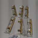 Ravinte 6 Pack 5 Inch Cabinet Pulls Brushed Brass Stainless Steel Kitchen Drawer Pulls Cabinet Handles 5Length, 3 Hole Center