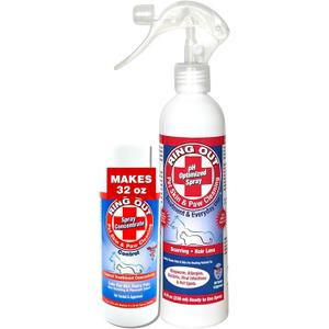 Ring Out for Pets: Control & Help Ringworm | Clean Pets Skin & Paws | Recovery & Itch Relief Calming Spray for Dog, Cat, Guinea Pig, Small or Large Animals/Pet. (Empty Applicator Bottle Included)