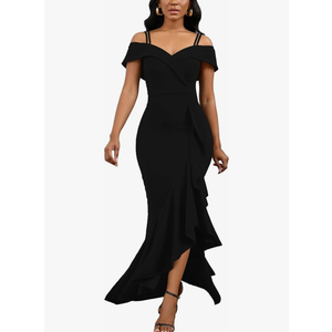 2025 Women's Sexy Elegant Formal Dress Sleeveless Wedding Guest Bride Dresses, Size: XL