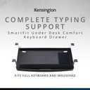 Kensington Keyboard Tray Under Desk, SmartFit Ergonomic Slide-Out Keyboard Drawer with Cable Management, Extra-Wide Height Adjustable Keyboard Holder, 24.5" x 11.75", Black K60004US