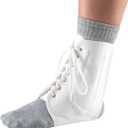 OTC Ankle Brace, Canvas Lace-Up, Semi-Rigid Spiral Stays, M 