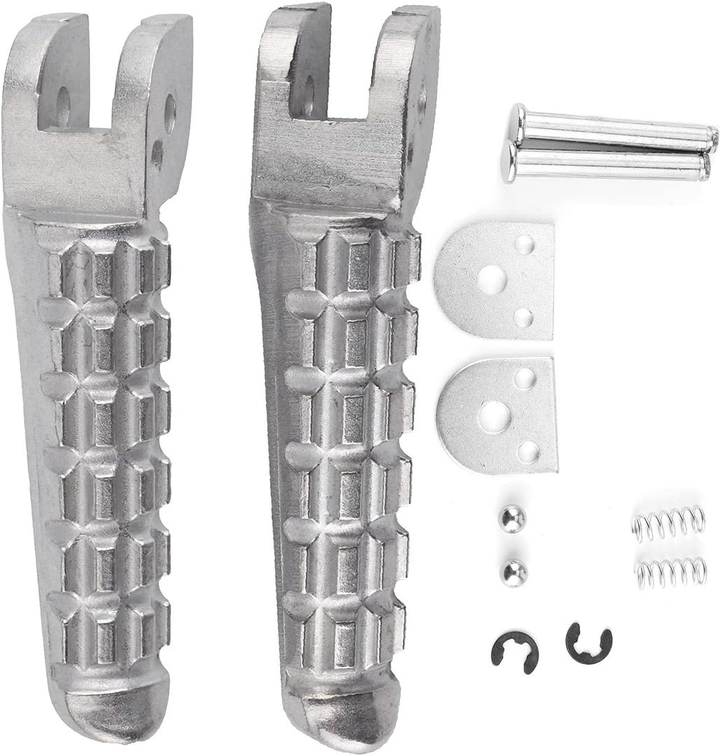Aramox Foot Pegs, Motorcycle Rear Foot Pegs Footrests Modified Accessory Silver Fit for 696/796 2009-2013