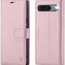 Wallet Case for Google Pixel 10 5G/Pixel 10 Pro, RFID Blocking Credit Card Holder, PU Leather Folio Flip Kickstand Protective Shockproof Cover (Pink)