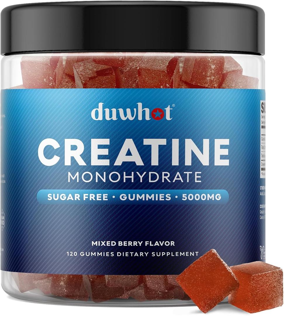 duwhot Creatine Monohydrate Gummies for Men, 120 Count; EXP: 04/15/ 2027