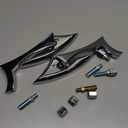 Universal Motorcycle Rearview Mirror 8mm 10mm Side Mirror Compatible With Harley Davidson Cruiser Chopper Touring Street Naked Road Bike Scooter Moped (Chrome_Blade)