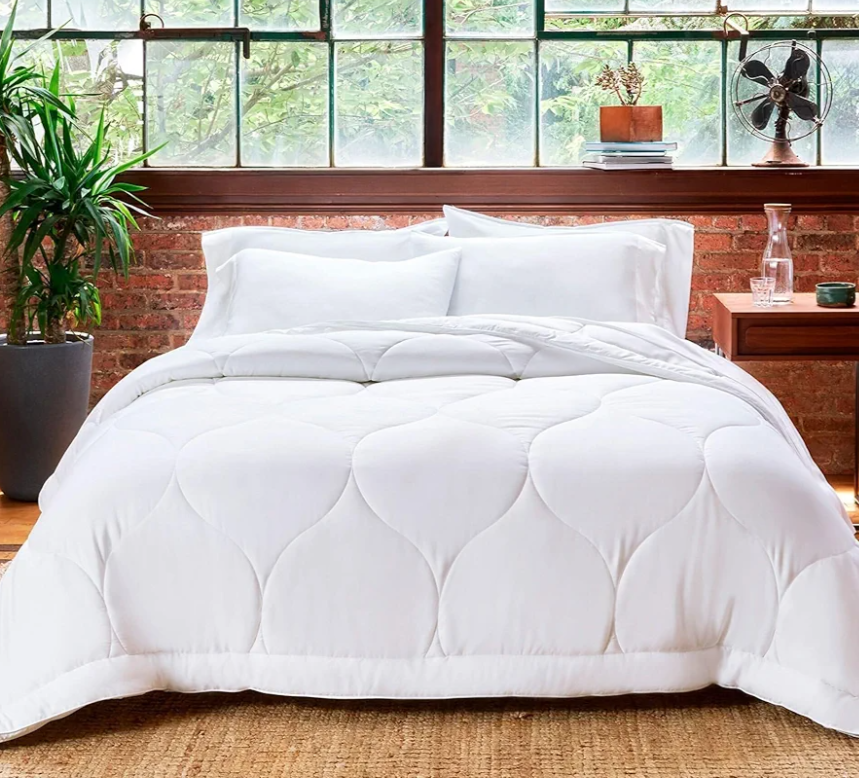 Buffy Cloud Comforter - Lyocell Fabric, Down-Alternative Fill, Extra Fluffy Quilted Duvet Insert with Corner Tabs Twin/Twin XL