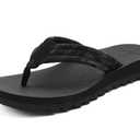 COFACE Womens Arch Support Flip Flops Yoga Mat Comfortable Thick Cushion Walking Thong Sandals Lightweight Slip On Summer Beach Slippers, Size 7