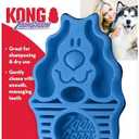 KONG - Zoom Groom Dog Brush, Groom and Massage While Removing Loose Hair and Dead Skin - Blue